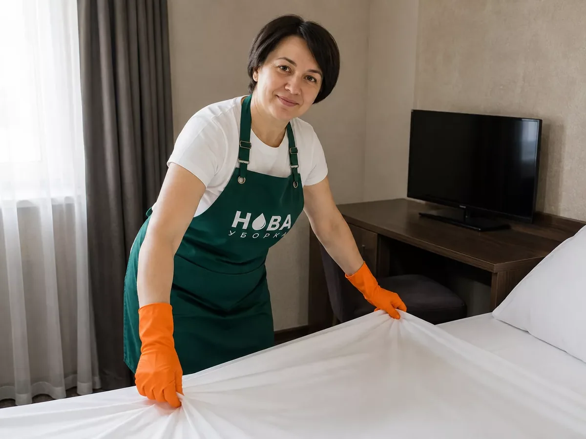 Клинер НОВА за работой — уборка гостиниц и отелей в Казани
