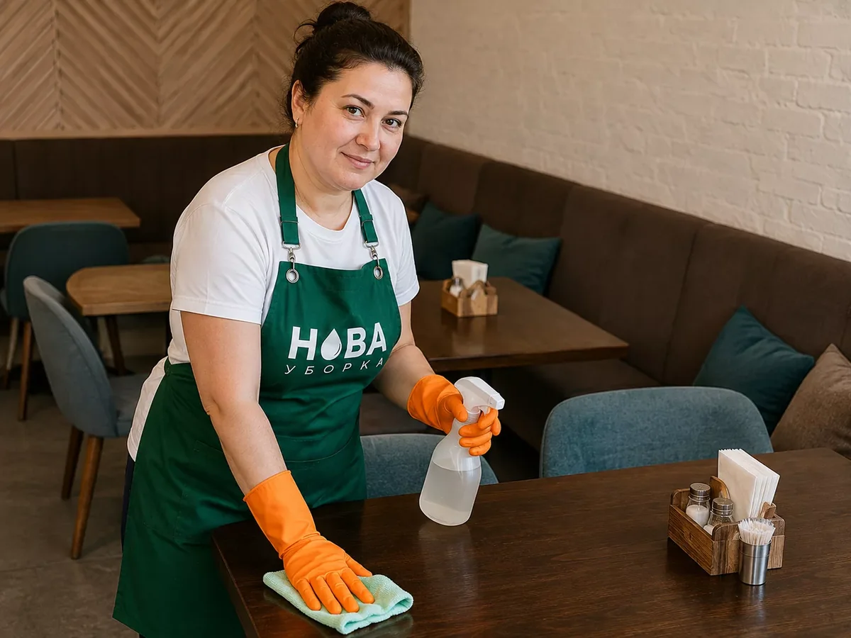 Клинер НОВА за работой — очистка поверхностей в Казани
